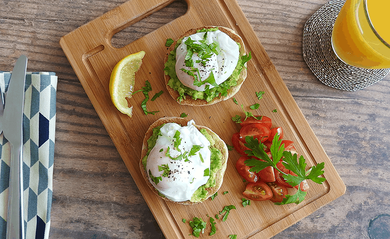 Muffins Avocado Poached Egg