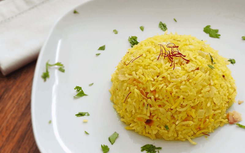 Saffront rice with basmati