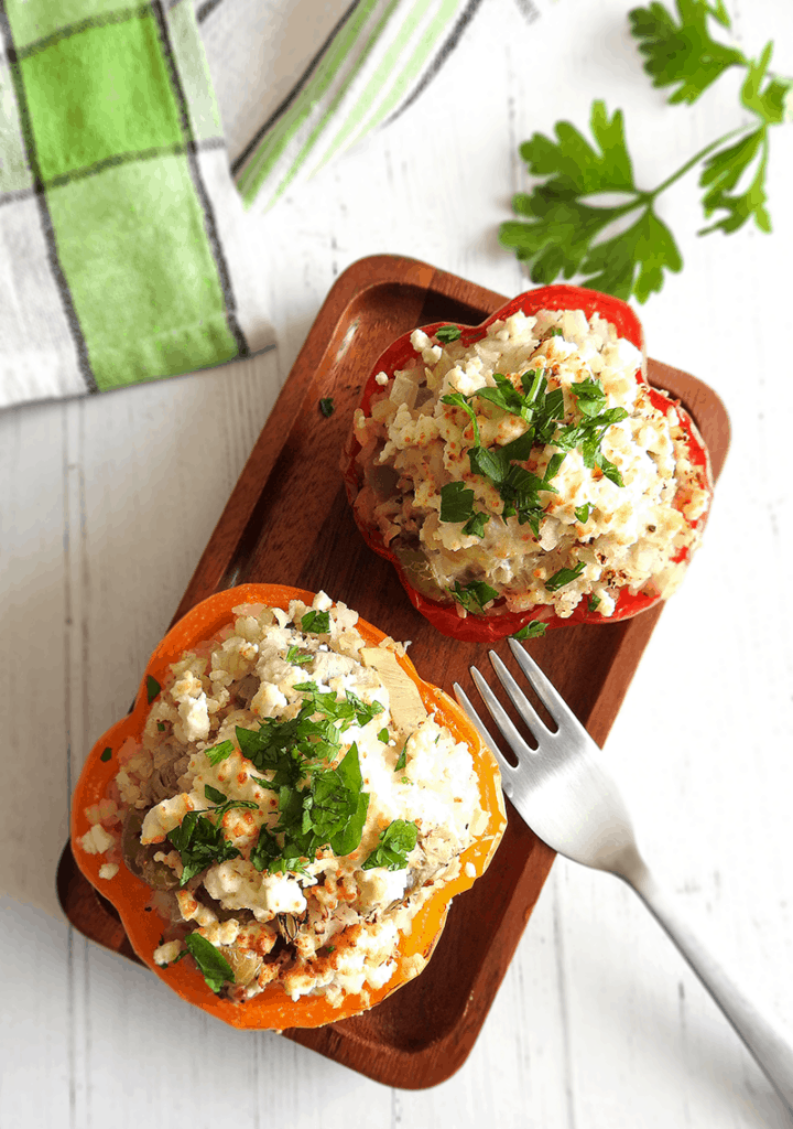 Slow Cooker Mediterranean Stuffed Peppers