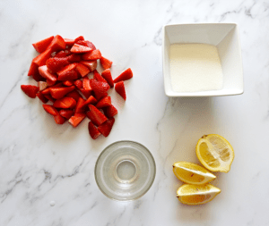 Homemade Strawberry Cordial Ingredients