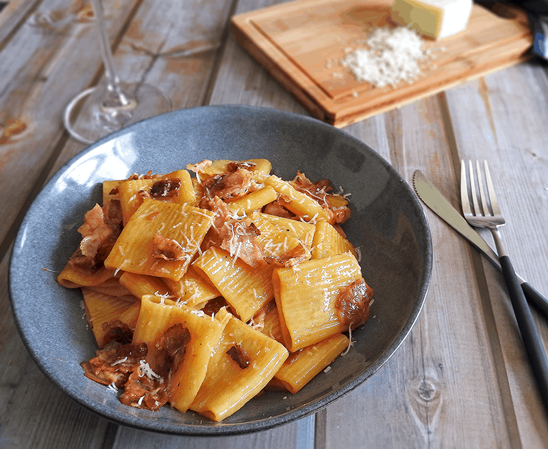 Rigatoni Alla Gricia (Roman Style Rigatoni) - Feed Your Sole