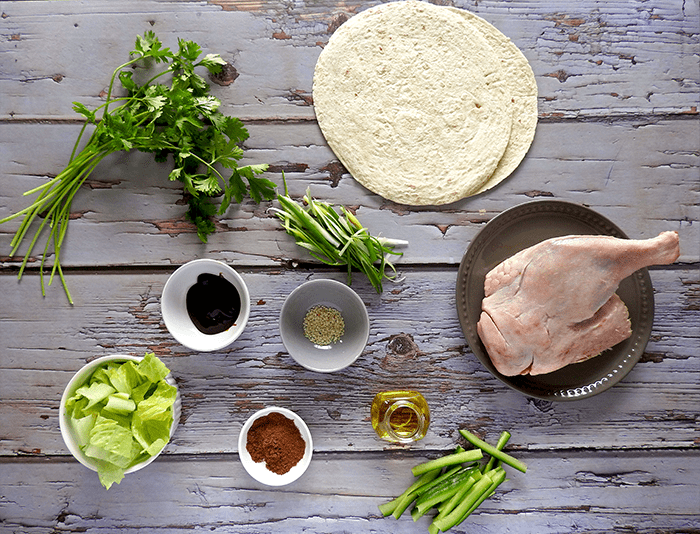 Hoisin Duck Wraps Ingredients