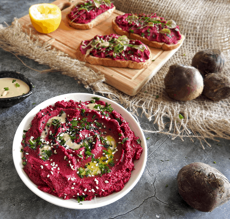 Hummus with Beetroot