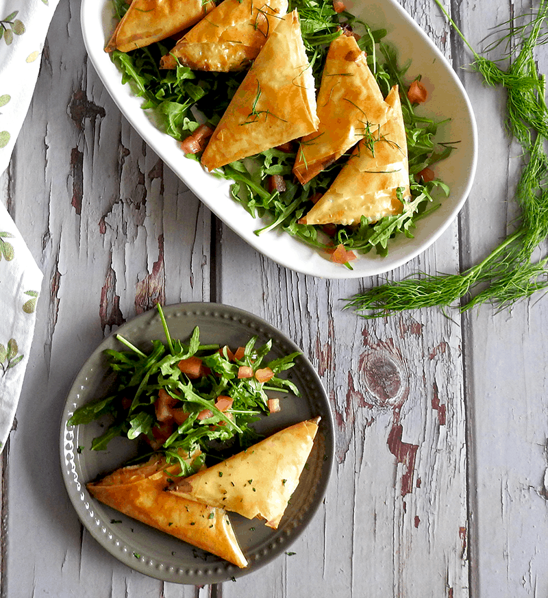 Salmon & Feta Filo Parcels