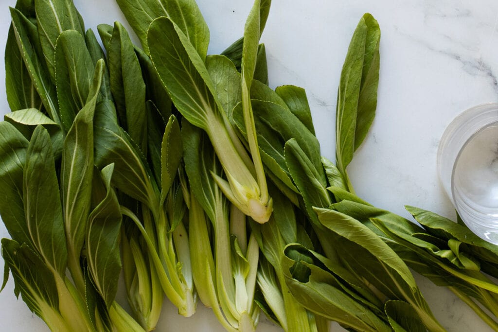 Prepared pak choi