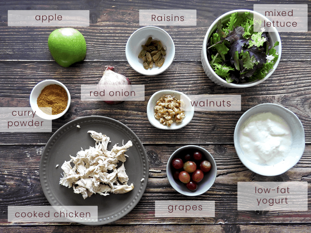 Curried chicken salad ingredients