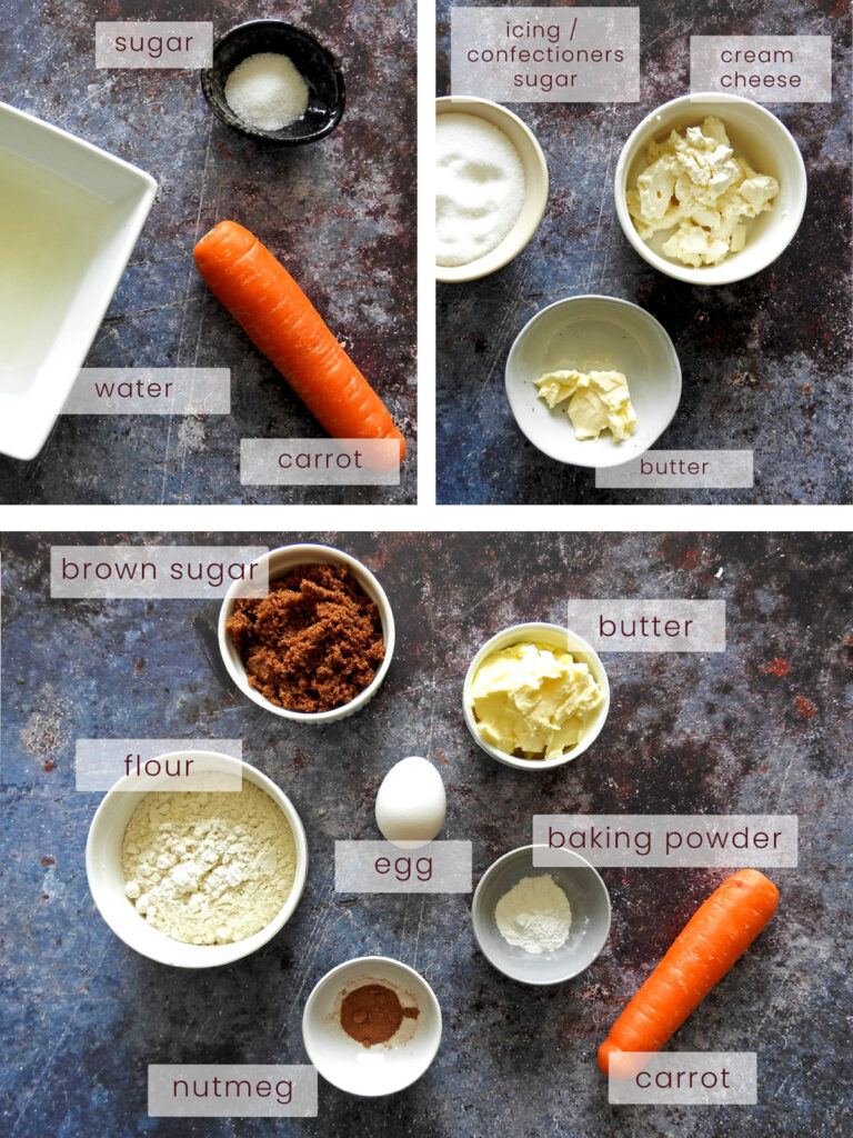 Carrot cake ingredients