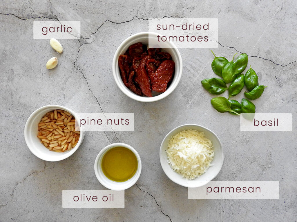 Red pesto ingredients