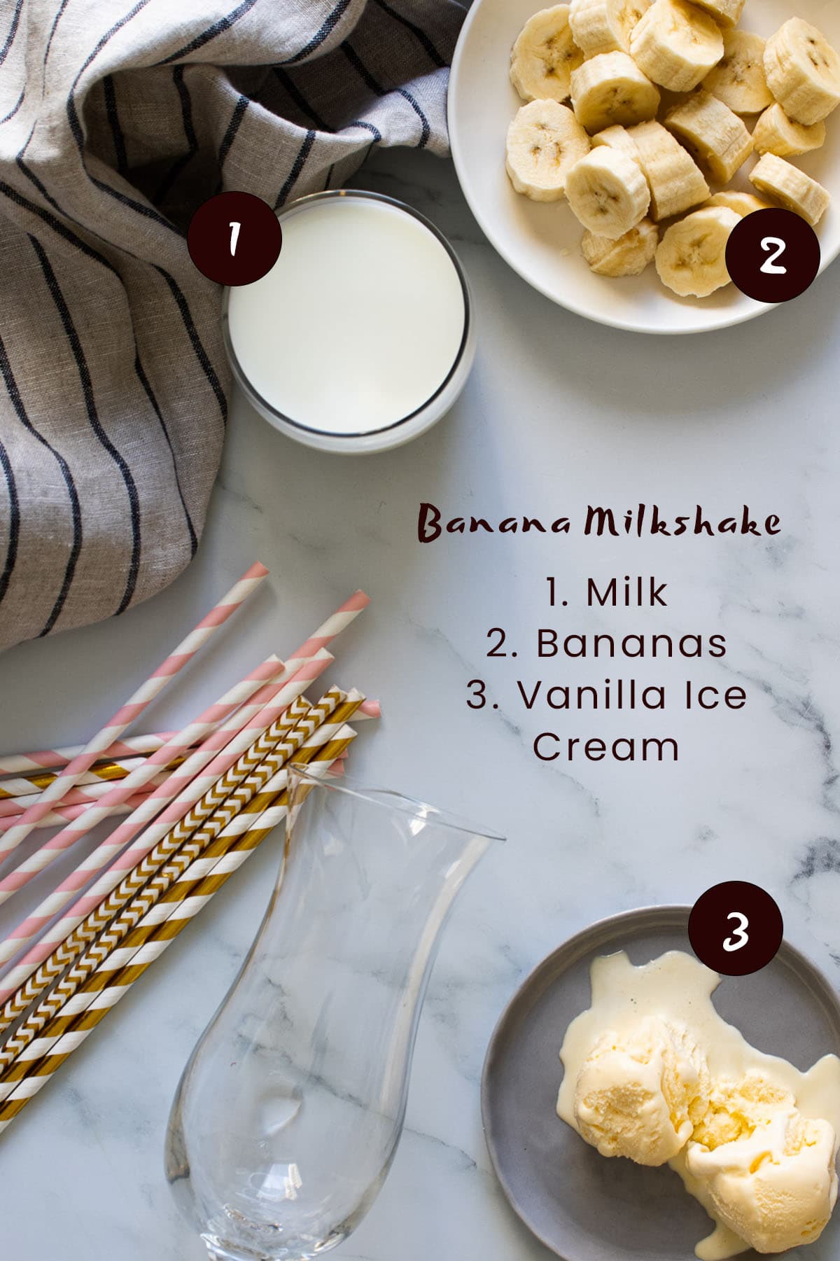 Banana Milkshake Ingredients