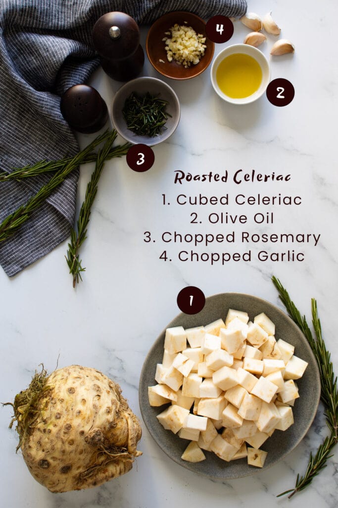 Roasted celeriac ingredients