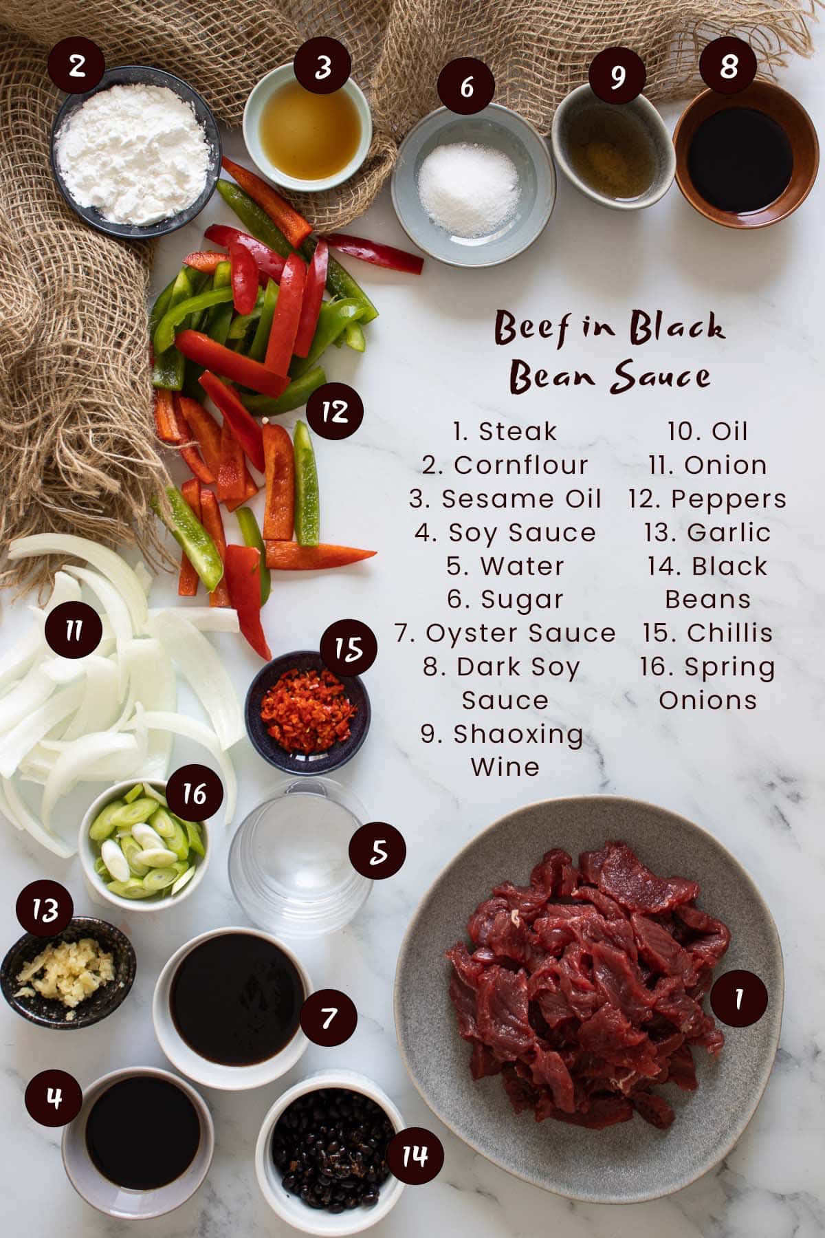 Beef in black bean sauce ingredients