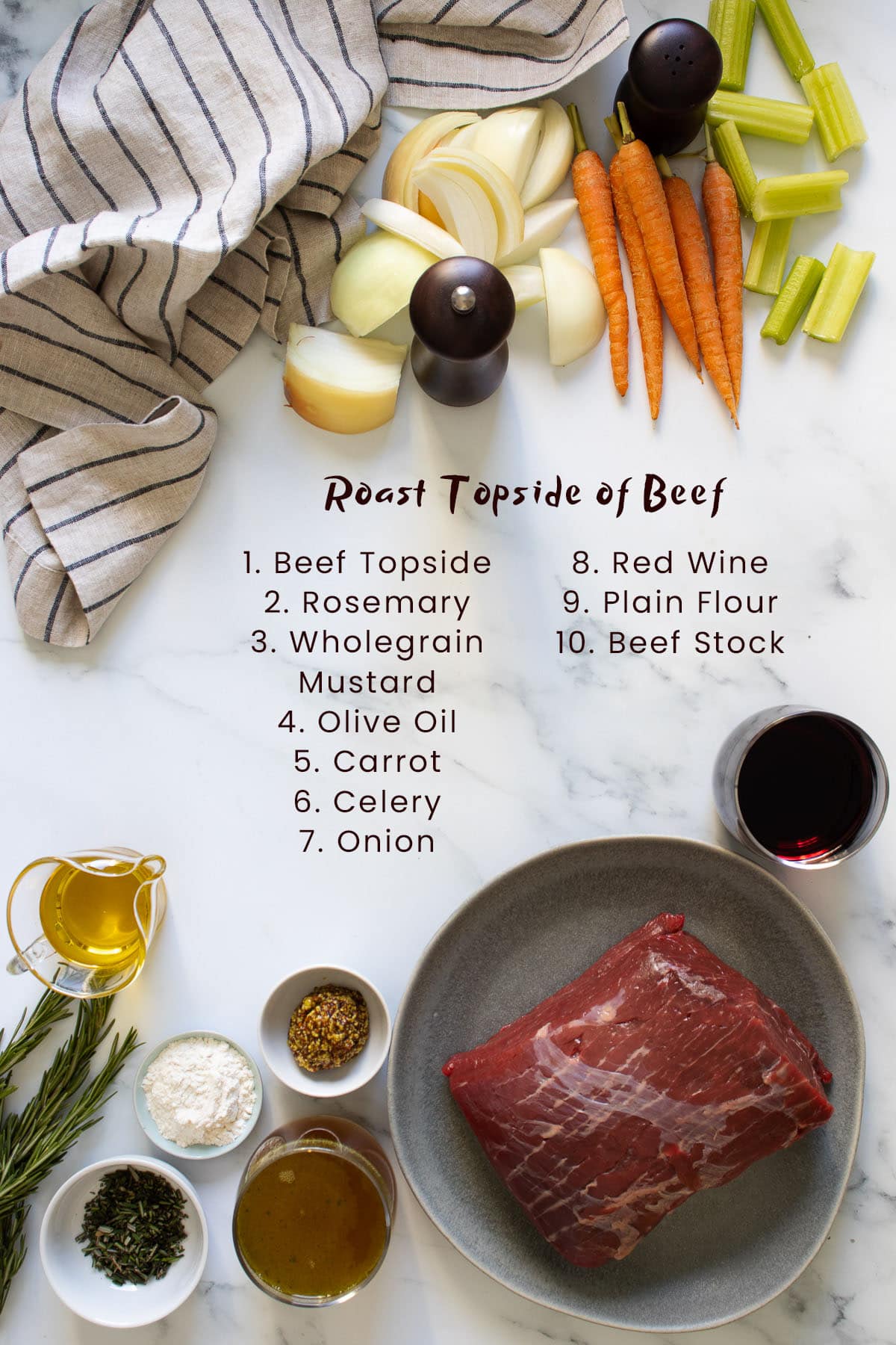 Roast topside of beef ingredients