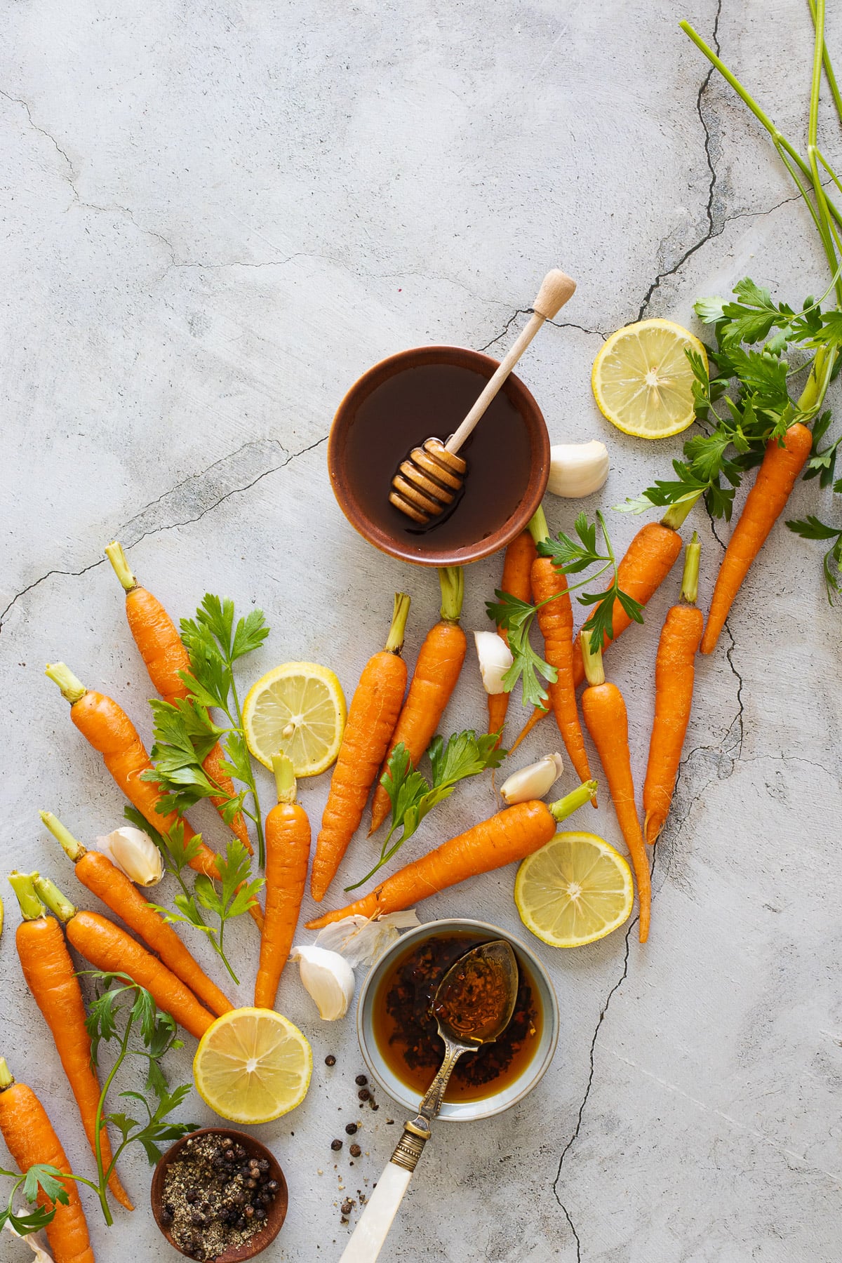 Carrots with lemons and herbs
